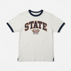 Men's Varsity Print Graphic Short Sleeve T-Shirt
