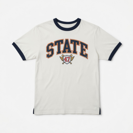 Men's Varsity Print Graphic Short Sleeve T-Shirt