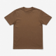 Men's Brown Solid Logo Short Sleeve T-Shirt Crew Neck