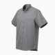 Men's Huxley Cotton Button Gray Short Sleeve Shirt