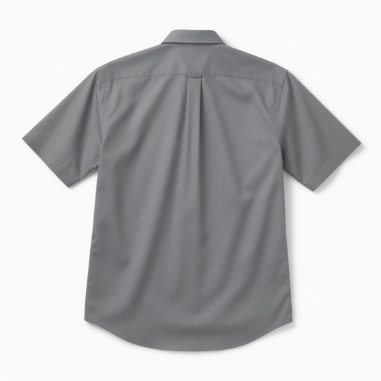 Men's Huxley Cotton Button Gray Short Sleeve Shirt