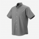 Men's Button Down Grey Short Sleeve Shirt