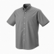Men's Button Down Grey Short Sleeve Shirt