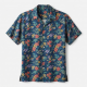 Men's Silk Floral Button Hawaiian Short Sleeve Shirt