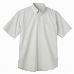 Men's Button Down Short Sleeve Shirt Off-White