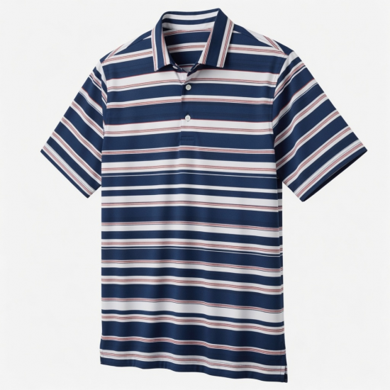 Men's Short Sleeve Shirt Striped X-Large Golf Athletic