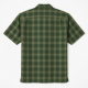 Men's Button Front Short Sleeve Shirt Green Plaid Hiking