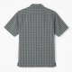Men's Plaid Short Sleeve Shirt Grey Button Hiking