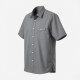 Men's Gray Button Short Sleeve Shirt Pocket Standard