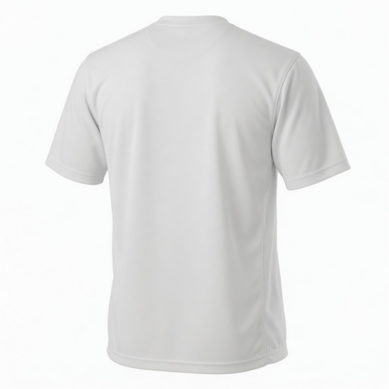 Men's White Short Sleeve Dri-Fit Athletic Short Sleeve Shirt V-Neck