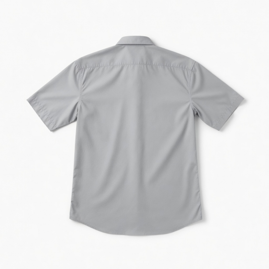 Men's Light Gray Short Sleeve Shirt