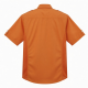 Men's Button Fishing Short Sleeve Shirt Orange Vented