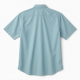 Men's Light Blue/Green Button-Up Short Sleeve Shirt
