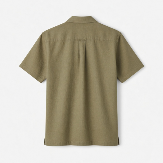 Men's Short Sleeve Shirt Hemp Shirt Illogan