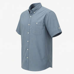 Men's Cool Button Down Short Sleeve Shirt