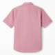 Men's Short Sleeve Shirt Pink Stripes