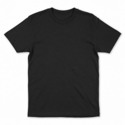 Men's Black Graphic Logo Crew Neck Short Sleeve T-Shirt