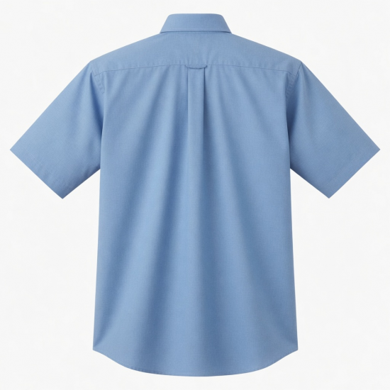 Men's Omni-Shade Button Short Sleeve Shirt Light Blue