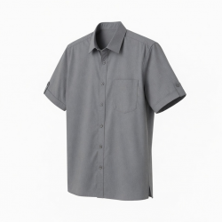 Men's Grey Short Sleeve Shirt Solar
