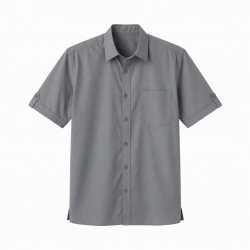 Men's Grey Short Sleeve Shirt Solar