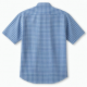 Men's Blue Check Short Sleeve Shirt