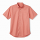 Men's Coral Pink Short Sleeve Shirt Cotton