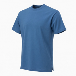 Men's Crew Neck Short Sleeve Shirt Blue Fishing