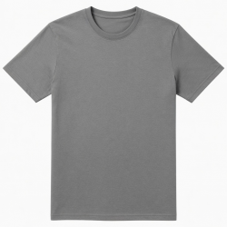 Men's Gray Crew Neck Short Sleeve T-Shirt
