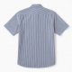 Men's Navy White Striped Short Sleeve Shirt