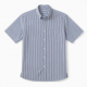 Men's Navy White Striped Short Sleeve Shirt