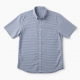 Men's Short Sleeve Shirt Striped Cotton