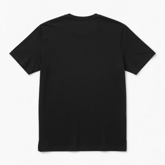 Men's Black Cotton Short Sleeve T-Shirt