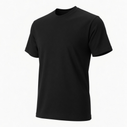 Men's Designer Short Sleeve T-Shirt Black Embroidered Logo