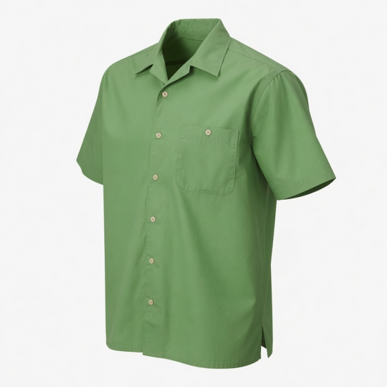 Men's Collectible Green Short Sleeve Shirt Pocket