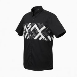 Men's Short Sleeve Shirt Black Graphic Print