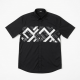 Men's Short Sleeve Shirt Black Graphic Print