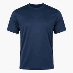 Men's Crew Neck Logo Short Sleeve T-Shirt Polyester