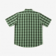 Men's Checked Short Sleeve Shirt Green Plaid