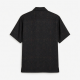 Men's Silk Short Sleeve Shirt Wallpaper Pattern Black