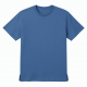 Men's Blue Crew Neck Solid Logo Short Sleeve T-Shirt
